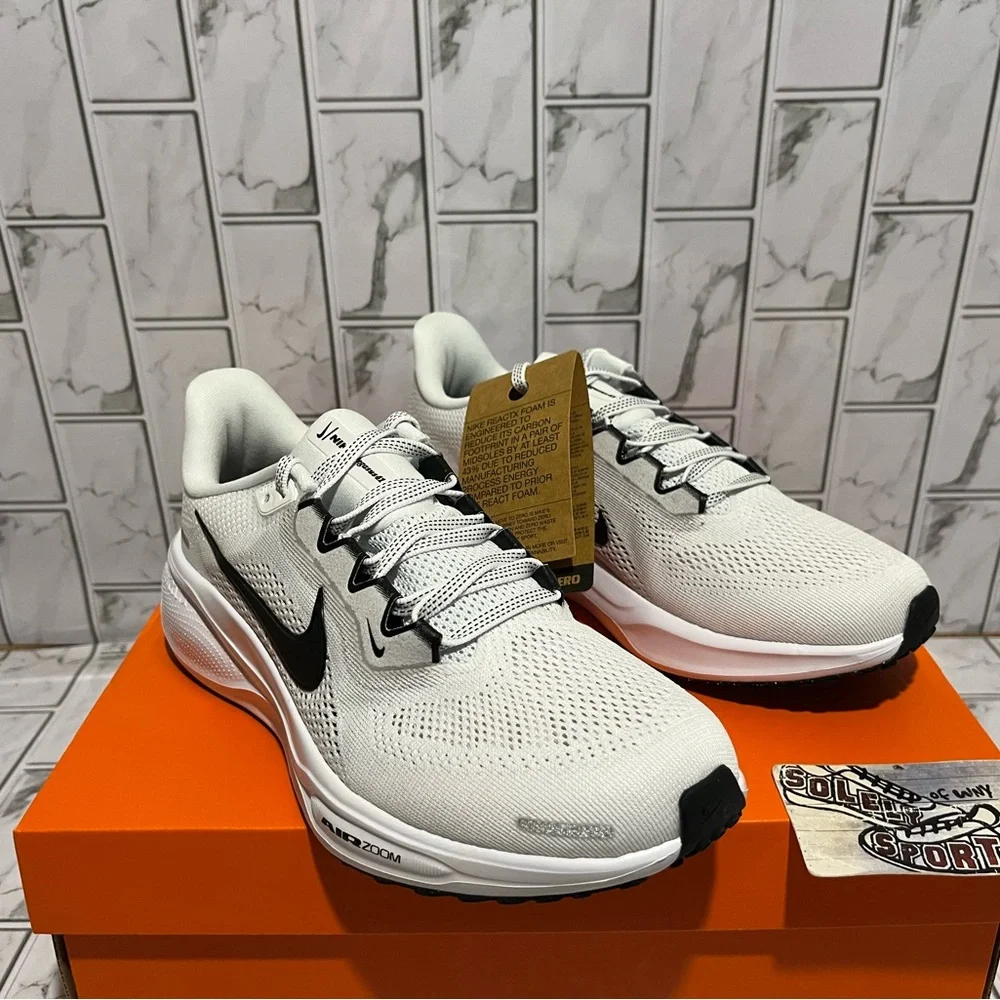 New Nike Air Zoom Pegasus 41 Running Training Gym Shoes Womens White Black - Picture 2 of 11
